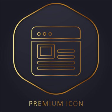 Altın satır premium logosu veya simgesi bloğu