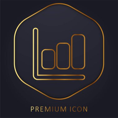 Çubuk Çizelgesi Altın Çizgi prim logosu veya simgesi