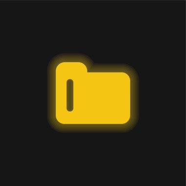 Siyah Dizin Sembolü Sarı parlak neon simgesi