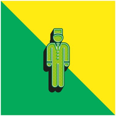 Bell Boy Green ve sarı 3D vektör simgesi logosu