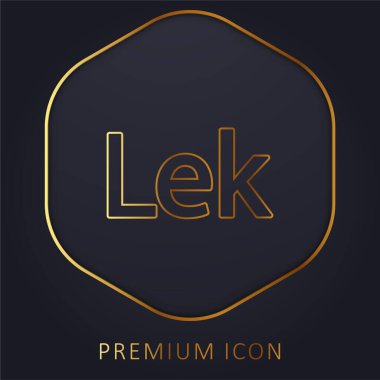 Arnavutluk Para Birimi Sembolü Altın Hat prim logosu veya simgesi