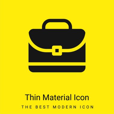 Briefcase minimal bright yellow material icon clipart