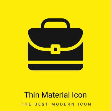 Briefcase minimal bright yellow material icon clipart