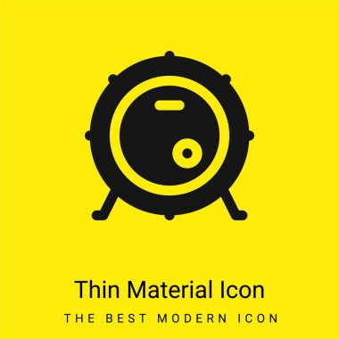 Bass Drum minimal bright yellow material icon clipart