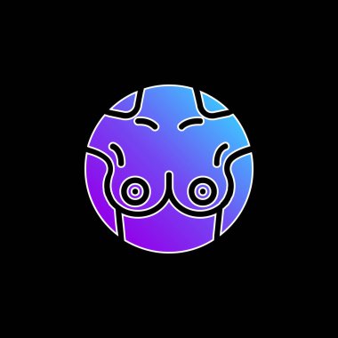 Göğüs mavisi gradyan vektör simgesi