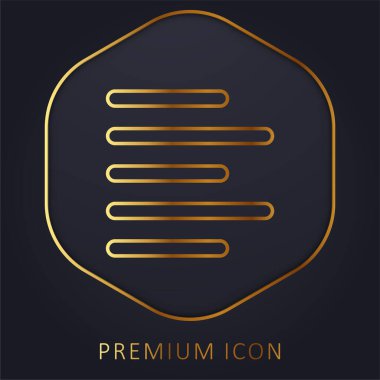 Altın çizgi premium logosunu ya da simgeyi hizala