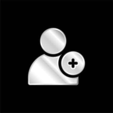 Arkadaş gümüş kaplama metalik simge ekle