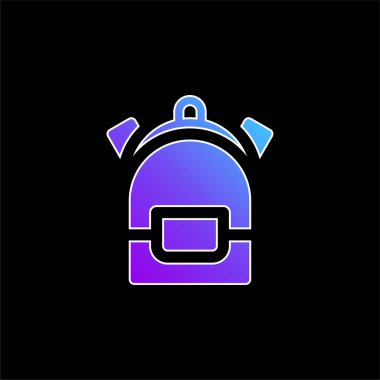 Sırt çantası mavi gradyan vektör simgesi