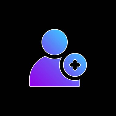 Arkadaş mavi gradyan vektör simgesi ekle