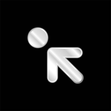 Ok, Çemberin Solundan Çemberin Gümüş Kaplamalı Simgesini Gösteriyor