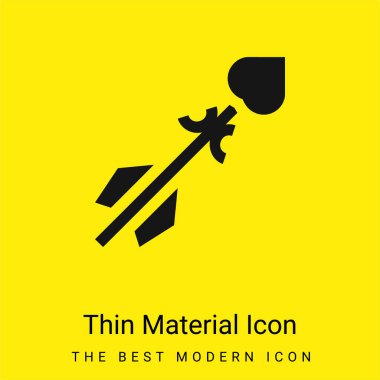 Arrow minimal bright yellow material icon clipart