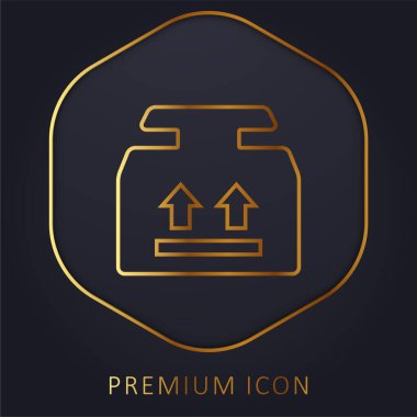 Altın çizgi prim logosu veya simgesi