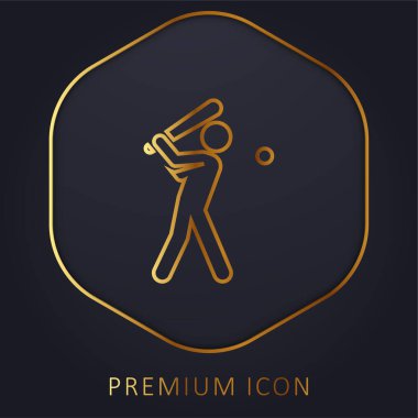 Beyzbol altın çizgisi prim logosu veya simgesi