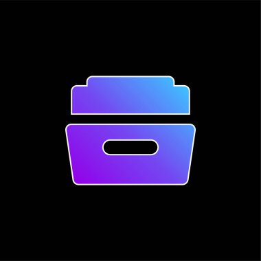 Büyük Dizin Mavi Eğimli Vektör Simgesi Aç