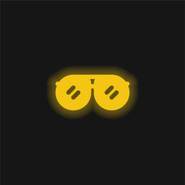 Aksesuar sarı parlak neon simgesi