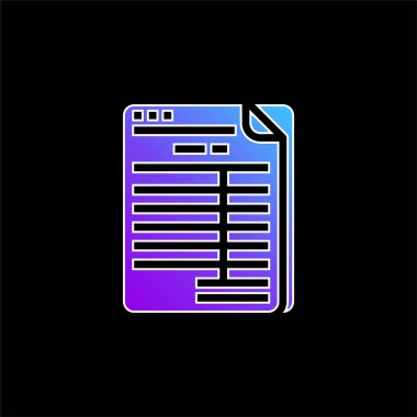 Mavi eğimli vektör simgesini dengele