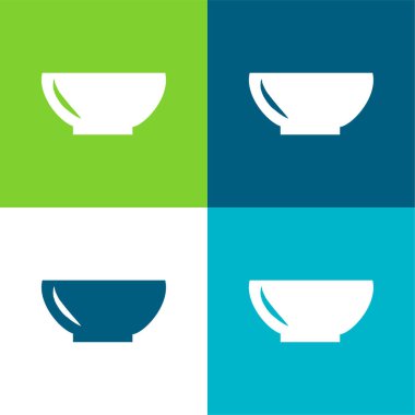Bowl Düz 4 renk en küçük simge kümesi