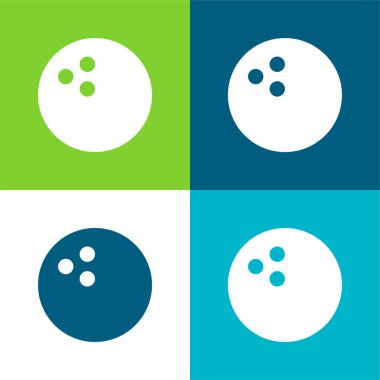 Bowling Düz 4 renk en küçük simge kümesi