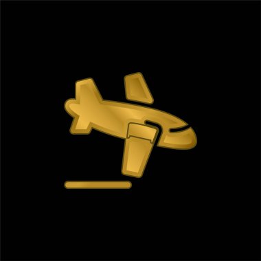 Gelen altın kaplama metalik simge veya logo vektörü