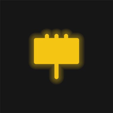 Billboard sarı parlak neon simgesi