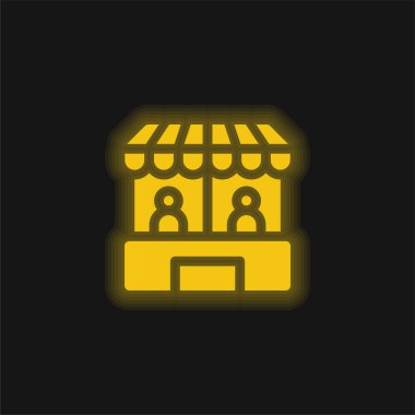 Kabin sarı parlayan neon simgesi