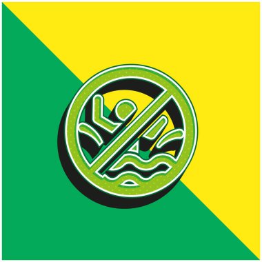 Yeşil ve sarı modern 3D vektör logosunun bombalanması