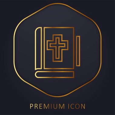 İncil altın çizgisi logosu veya simgesi