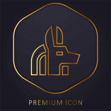 Anubis golden line premium logo or icon clipart