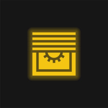 Parlak sarı neon ikonu