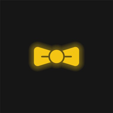 Baş sarı parlak neon simgesi