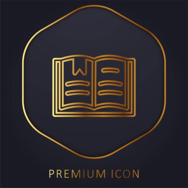 Altın satır premium logosu ya da simgesi