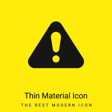 Alert minimal bright yellow material icon clipart