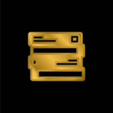 Kitaplar altın kaplamalı metalik simge veya logo vektörü