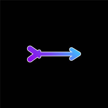 Ok mavi eğimli vektör simgesi