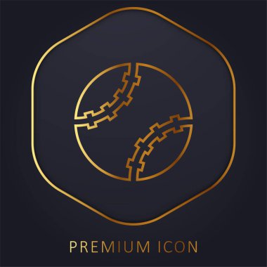 Beyzbol altın çizgisi prim logosu veya simgesi