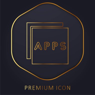 Apps golden line premium logo or icon clipart