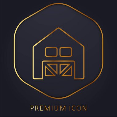 Ahır altın çizgisi prim logosu veya simgesi