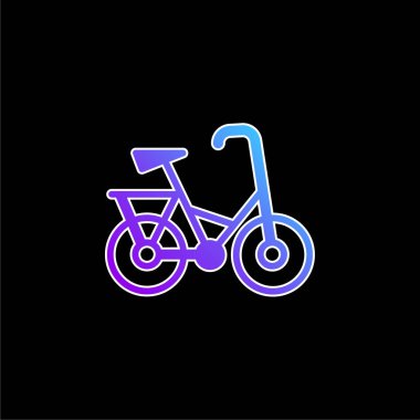 Bisiklet mavi gradyan vektör simgesi