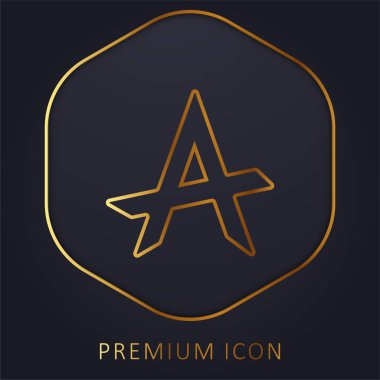 Anarchy golden line premium logo or icon clipart
