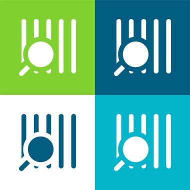 Barkod Düz 4 renk en küçük simge kümesi