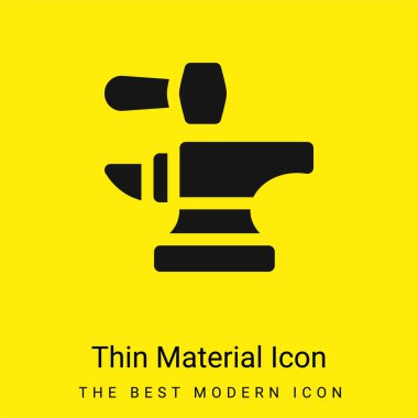 Anvil minimal bright yellow material icon clipart