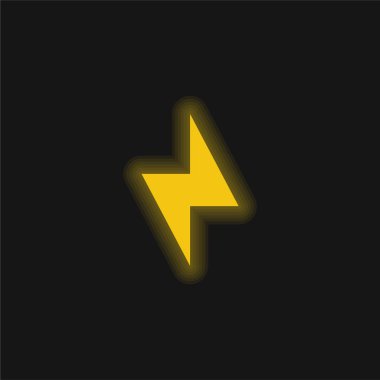 Sürgülü sarı parlak neon simgesi