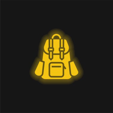 Sarı parlak neon simge