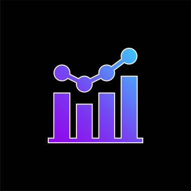 Analitik mavi gradyan vektör simgesi