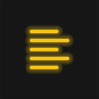 Parlak sarı neon simgesini hizala