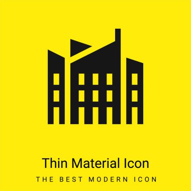 Architecture minimal bright yellow material icon clipart