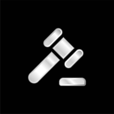 Açık arttırma gümüş kaplama metalik simge