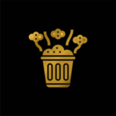 Kötü Kokulu Altın Kaplama Metal Simge veya Logo Vektörü