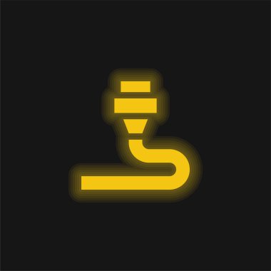 3d Yazdırma sarı parlak neon simgesi