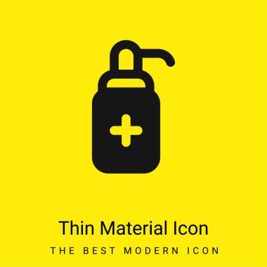 Antibakteriyel jel en az parlak sarı madde simgesi